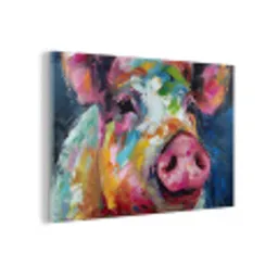 Varken - Olieverf - Dieren - Kunst plexiglas 5mm klein -z3d