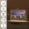 Neon cactussen - Woestijn - Zonsondergang Light Box met kabel (Tafellamp) klein -USP_websiteoverzichtNL