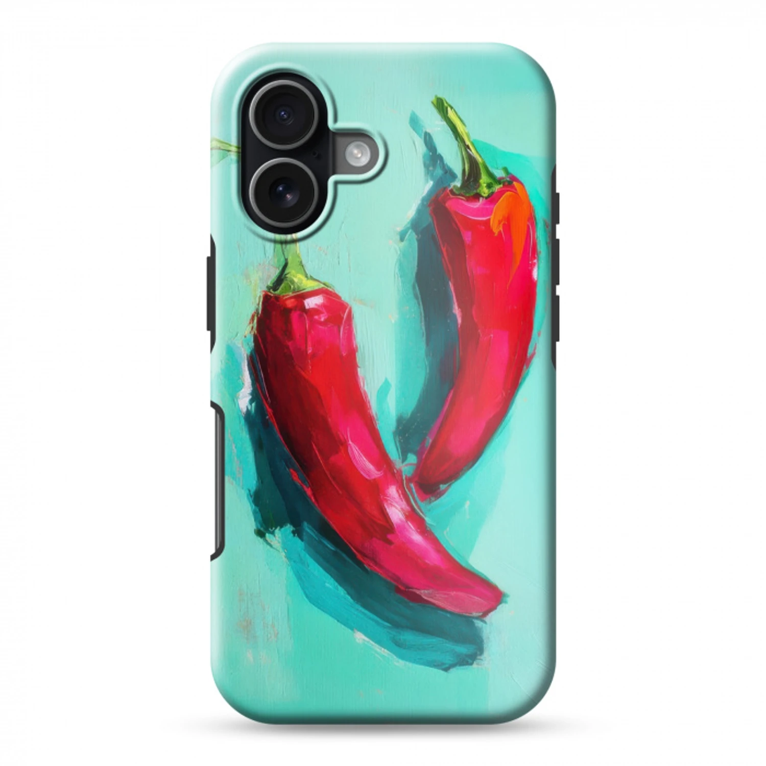 Chilipepers - Geverfd - Rood Toughcase MagSafe Apple iPhone 17 klein -3d