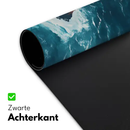 Vuurtoren - Rots - Zee - Golven Muismat XXL klein -sfeer2