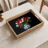 Rode - Bloemen - Tulpen - Vaas Dienblad Rechthoek middel -sfeer1