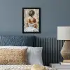 Vrouw - Verf - Abstract - Beige - Modern fotolijst zwart zonder passe partout klein -sfeer3