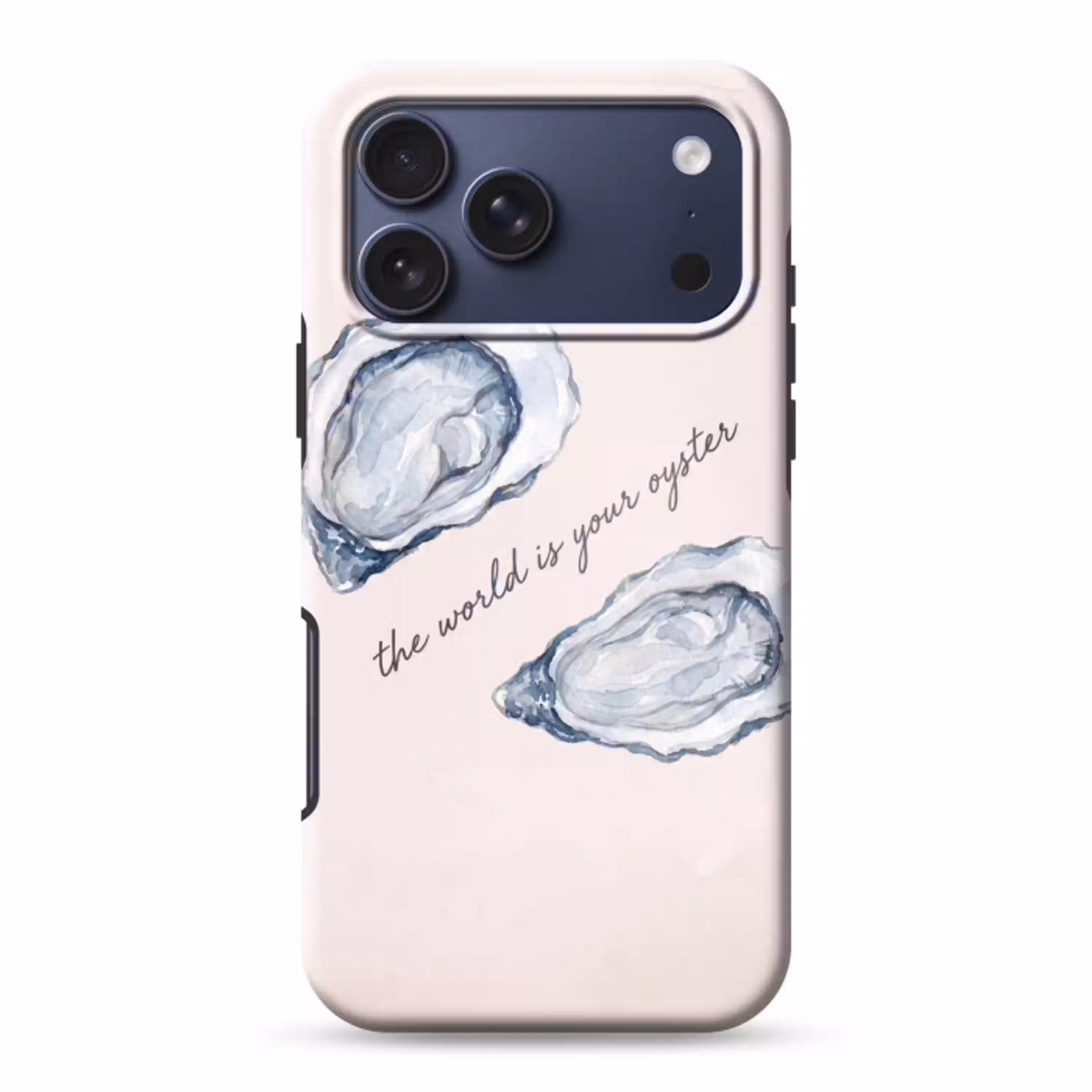 Zeeleven - Oester - Aquarel - Minimalistisch - Blauw Toughcase MagSafe Apple iPhone 17 Pro Max klein -3d