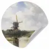 Molen - Willem Roelofs - Oude meesters - Kunst Wandcirkel behangsticker klein -3d