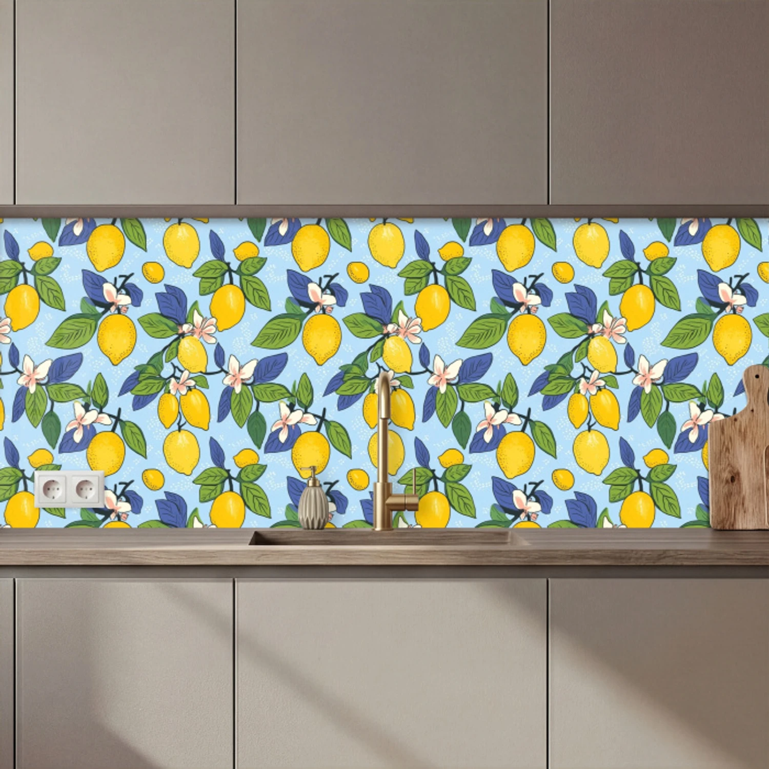 Kitchen splashback - Illustration - Lemon - Pattern | Kitchenyeah.co.uk