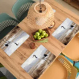 Kraanvogel - Natuur - Realistisch Placemat vinyl groot -zzsfeer5_Kitchenyeah-website