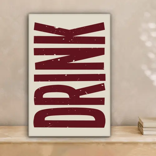 Rood - Vintage - Decoratie - Japandi canvas 2cm klein -sfeer1
