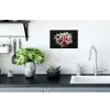 Bloemen - Roze - Zwart - Flora - Botanisch Muursticker klein -keuken