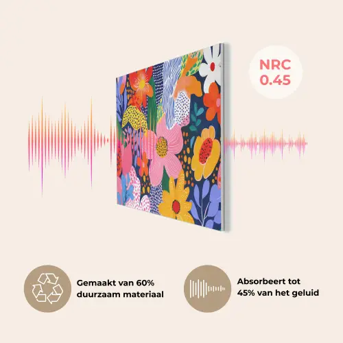 Kleurrijk - Bloemen - Abstract - Stippen PET vilt klein -USP_NL