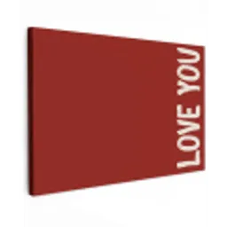 Schuin - Loveyou - Rood canvas 2cm klein -z3d