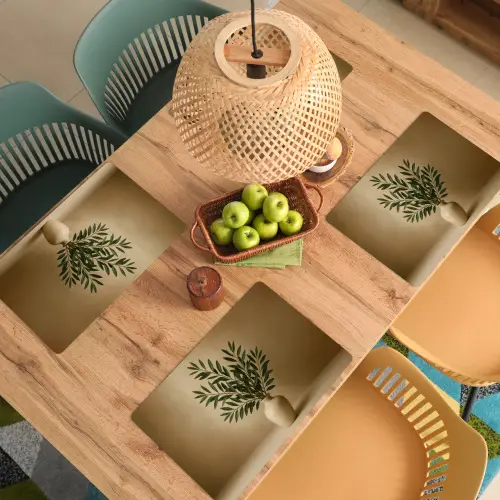 Vaas - Olijftakken - Bladeren - Beige Placemat vinyl groot -zzsfeer5_Kitchenyeah-website
