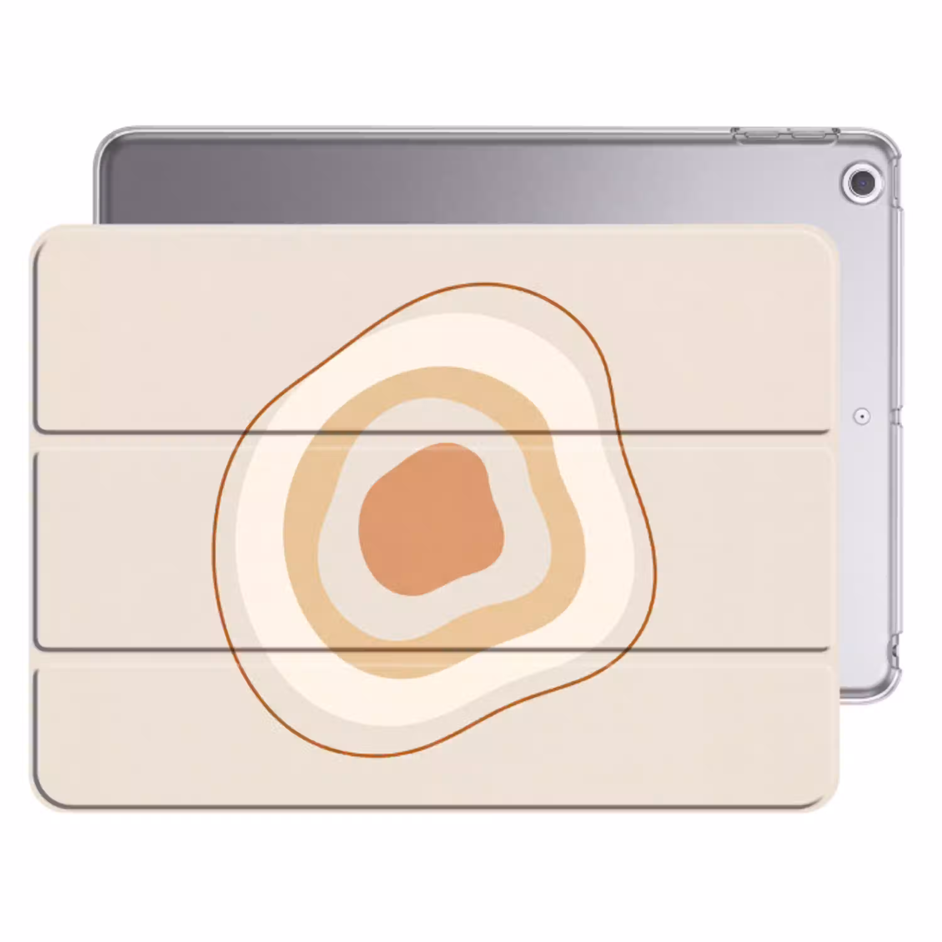 Abstract - Organisch - Modern - Beige - Kunst Apple iPad 2017 middel -threedimensional_3d_global