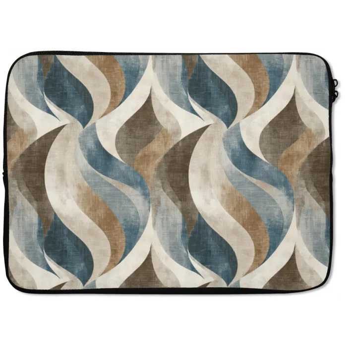 Abstract - Golven - Kleurrijk laptophoes neopreen klein 279 -zkaufland3dotto