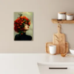 Vrouw - Appels - Rood - Bladeren KitchenYeah - Keuken - Canvas klein -sfeer1