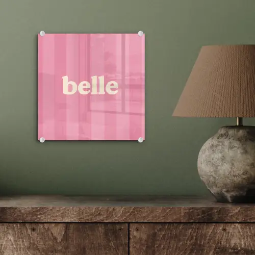 Roze - Gestreept - Belle plexiglas 5mm klein -sfeer3