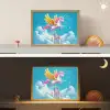 Eenhoorn - Fantasie - Kasteel Light Box met batterij (Wandlamp kind) middel -sfeer3_kind