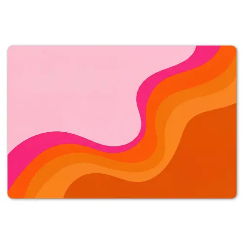 Retro - Waves - Kleurrijk Placemat vinyl groot -zzsfeer1_Kitchenyeah-website