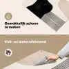 Abstract - Japandi - Beige - Modern Inductie beschemer met haakjes klein -ky-schoon-nl