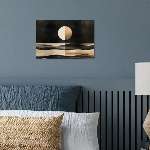 Maan - Cirkel - Goud poster papier klein -sfeer2