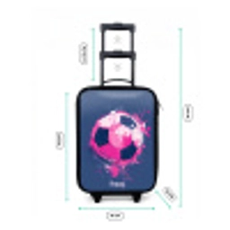 Voetbal -  Verf - Roze - Blauw Kinderkoffer - Zwart klein -productfoto_formaten