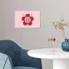 Bloem - Roze - Hartjes poster papier klein -sfeer3