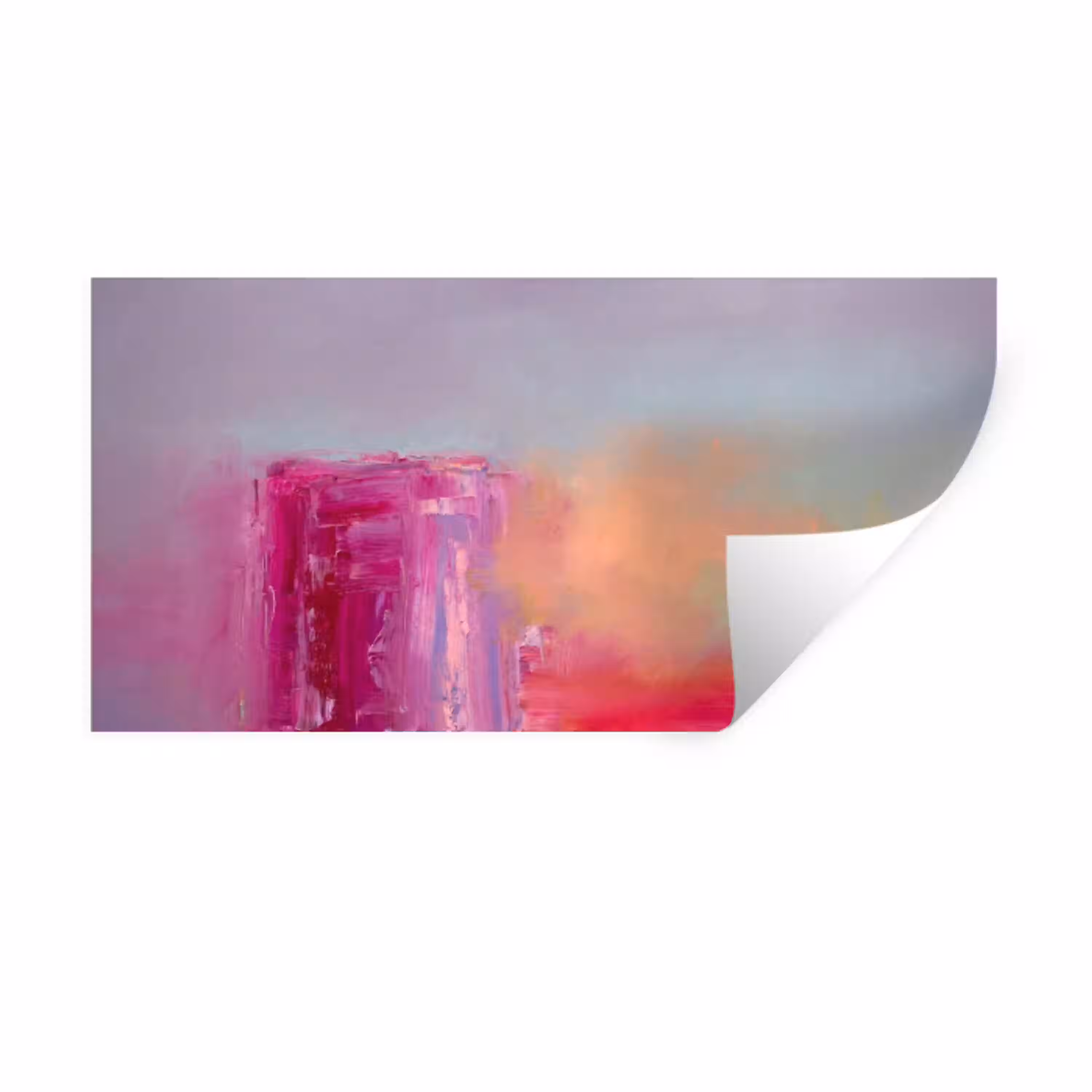 Abstract - Kleuren - Modern - Roze Muursticker klein -3d