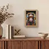 Chimpansee - Aap - dieren - Graffiti - Bril - Koptelefoon - Kleuren Light Box met kabel (Tafellamp) klein -sfeer2