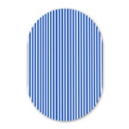 Klassiek - Strepen - Blauw Wandcirkel Ovaal Forex klein 630 -3d