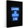 Gaming - Tekst - Gaming zone - Neon - Blauw canvas 2cm klein -z3d