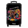 Radio met kleurrijke verf NBS - Handbagage koffer - Kinderen Unisex middel -productfoto_recht
