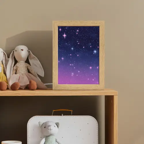 Hemel - Sterren - Blauw Light Box met kabel klein -sfeer2_kind