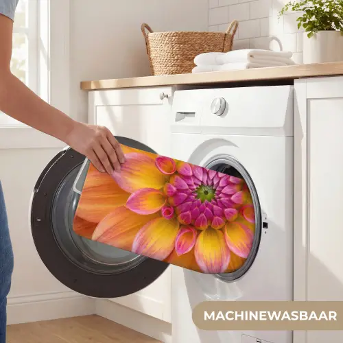 Dahlia - Bloem - Oranje WCmat klein -USP_WasbaarNL