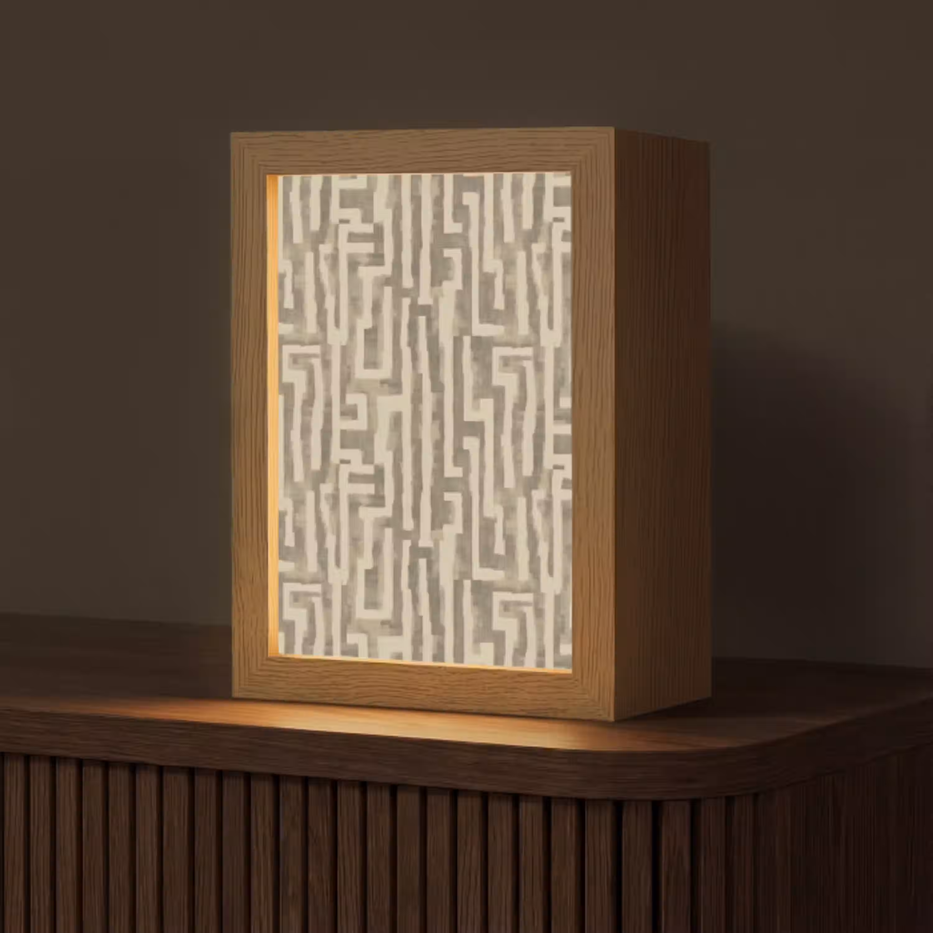 Abstract - Geometrisch - Groen Light Box met kabel (Tafellamp) klein 925 -z3d_website