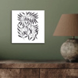 Bladeren - Planten - Bohemian - Wit - Abstract aluminium wit klein -sfeer2