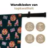 Rolschaatsen - Patroon - Disco Wandkleed katoen klein 269 -sfeer2