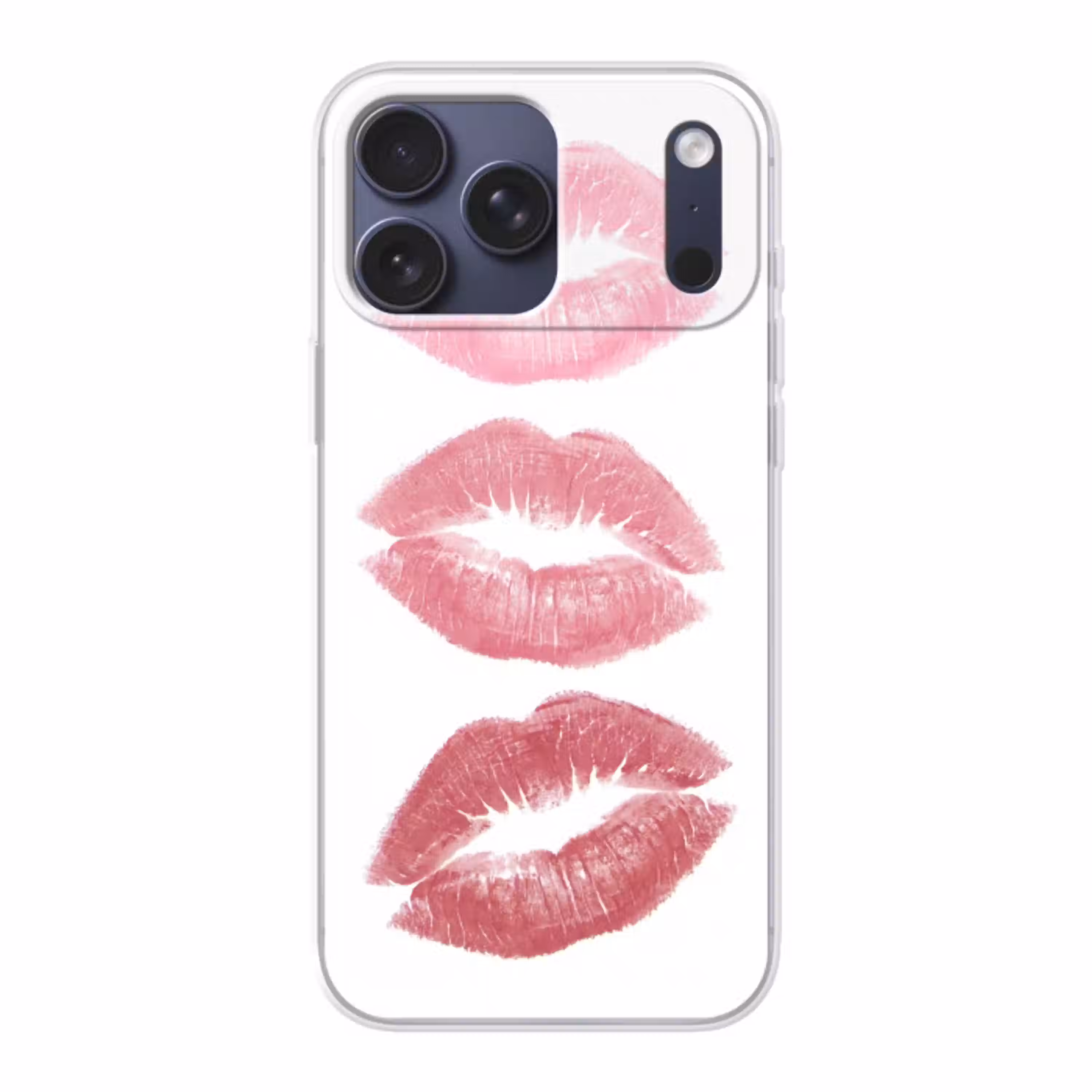 Lippen - Kusafdruk - Roze - Modern - Abstract Telefoonhoesje iPhone 17 Pro Max klein -3d
