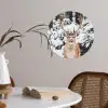 Hert - Sneeuw - Winter - Bos - Dieren Wandcirkel behangsticker klein -sfeer3