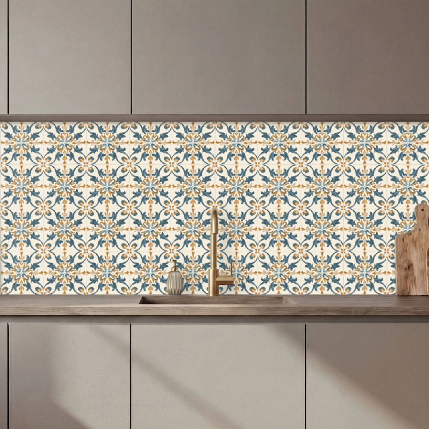 Patroon - Klassiek - Kleurrijk keuken achterwand 2 middel 871 zz_3dshopping