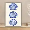 Schelpen - Blauw - Patroon canvas 2cm klein -sfeer1