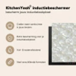 Parelmoerglans - Wit - Schelp Inductie beschermer vinyl 3mm middel 274 -sfeer2