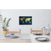 Wereldkaart - Goud - Donkerblauw Muursticker klein -eettafel