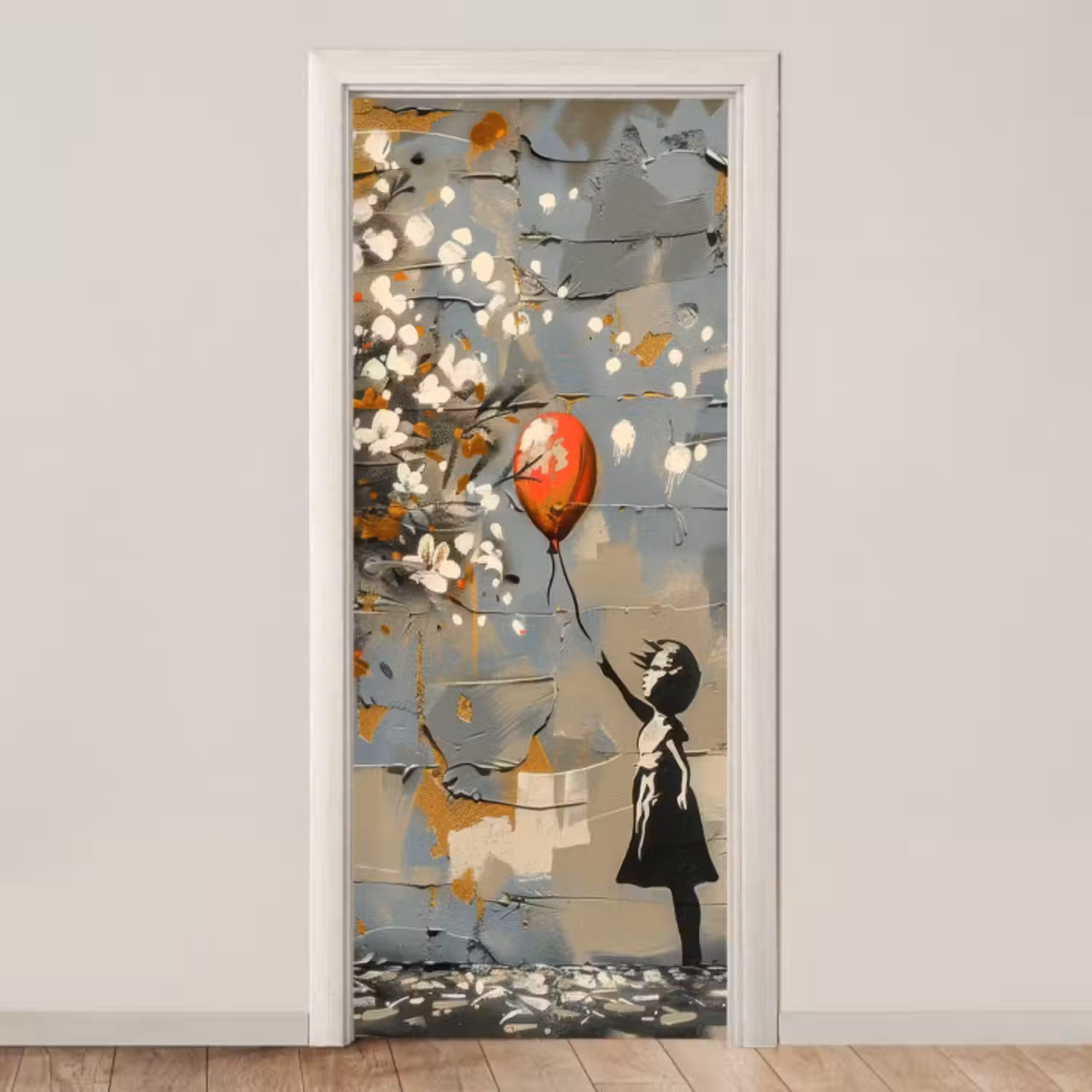 Deursticker - Boom - Graffiti - Banksy Style - Balloon Girl