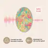 Geel - Roze - Blauw - Retro Akoestische PET Vilt - Rond klein -USP_NL