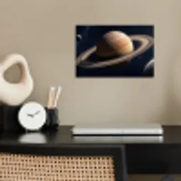 Planeten - Saturnus - Ruimte poster papier klein -sfeer1