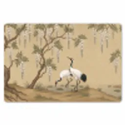 Kraanvogels - Water - Beige Placemat vinyl groot -zzsfeer1_Kitchenyeah-website