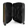 Bruine slangenhuid met symmetrische schubstructuur NBS - Handbagage koffer - Volwassenen Unisex middel -binnenkant