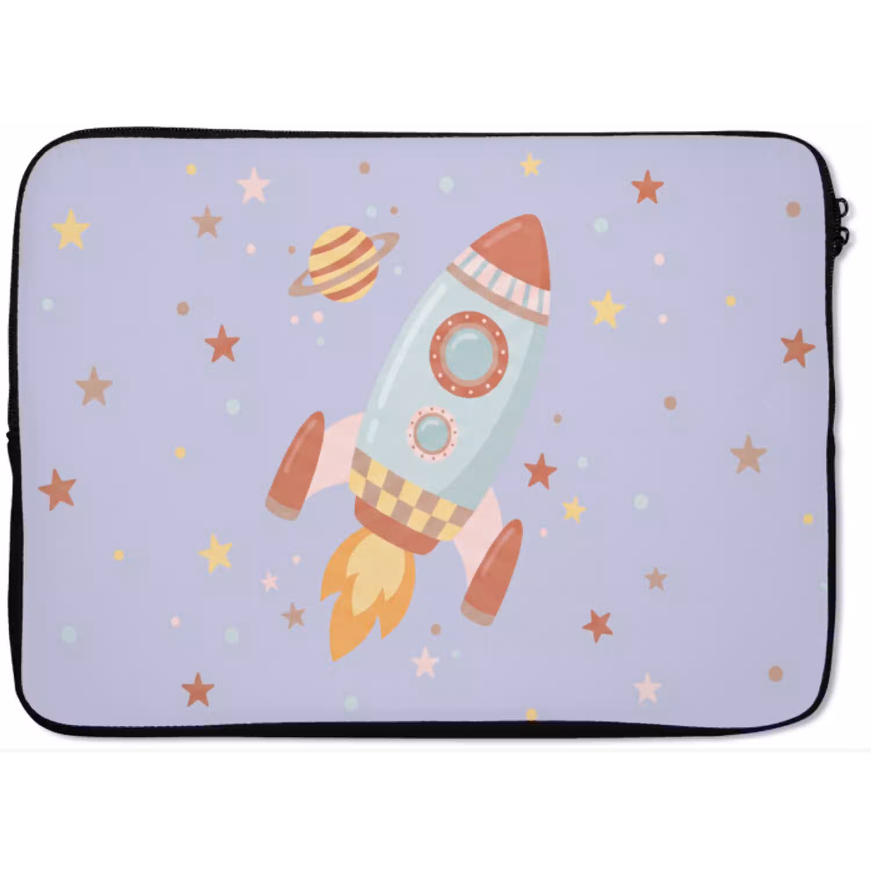 Raket - Ruimte - Planeet - Illustratie laptophoes neopreen klein -zkaufland3dotto