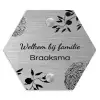 Illustraties - Metaal - Sierlijk Naambord Hexagon klein -3d