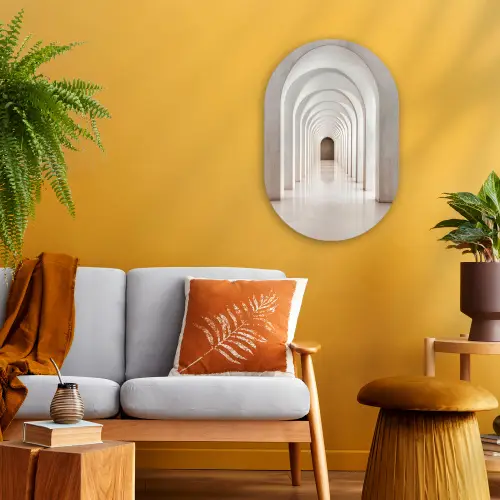 Hal - Bogen - Symmetrisch - Modern Wandcirkel Ovaal Forex klein -sfeer4