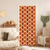 Geometrisch - Retro - Oranje deurposter klein 289 -sfeer2